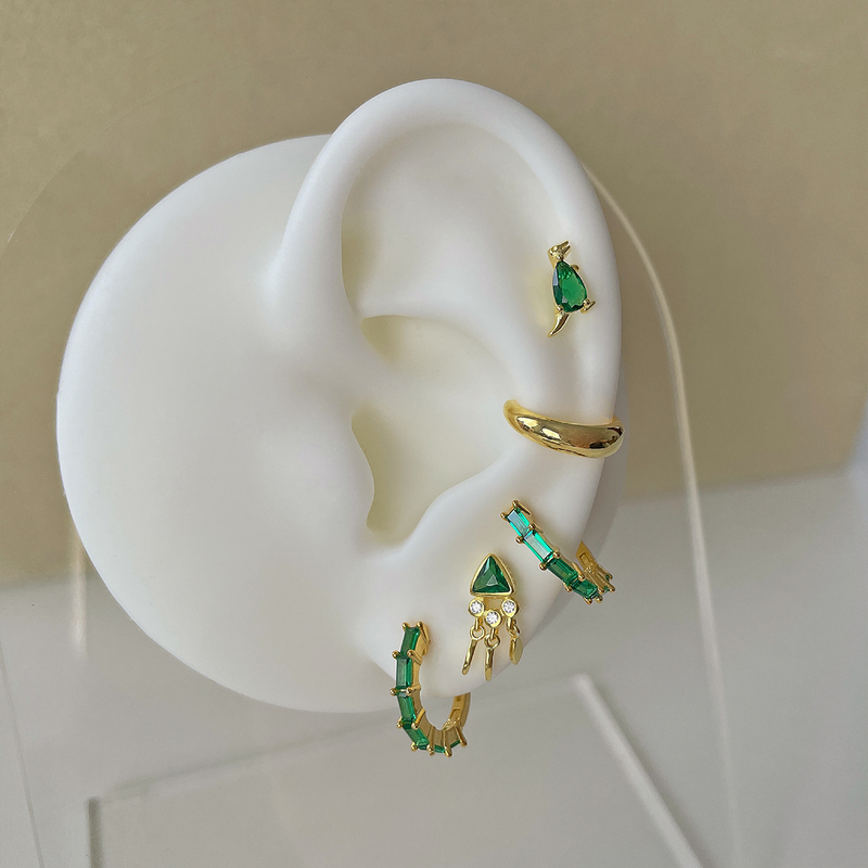 Orecchino Green Dino Oro