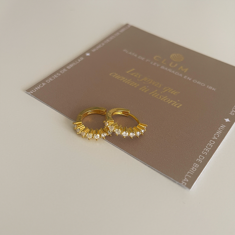 Orecchini Mini Iria Bianco Oro