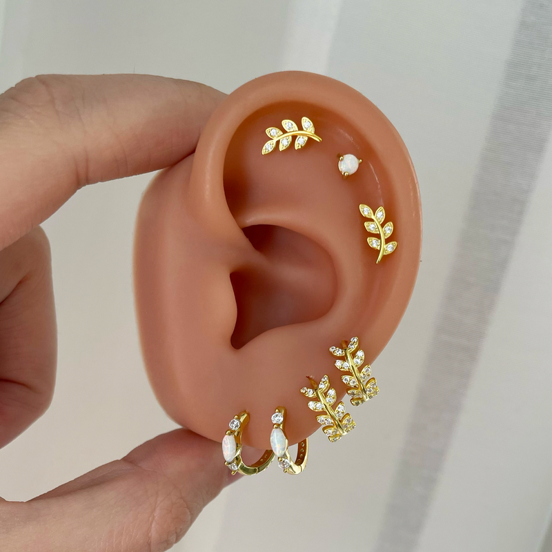 Orecchino Mini Opale Oro