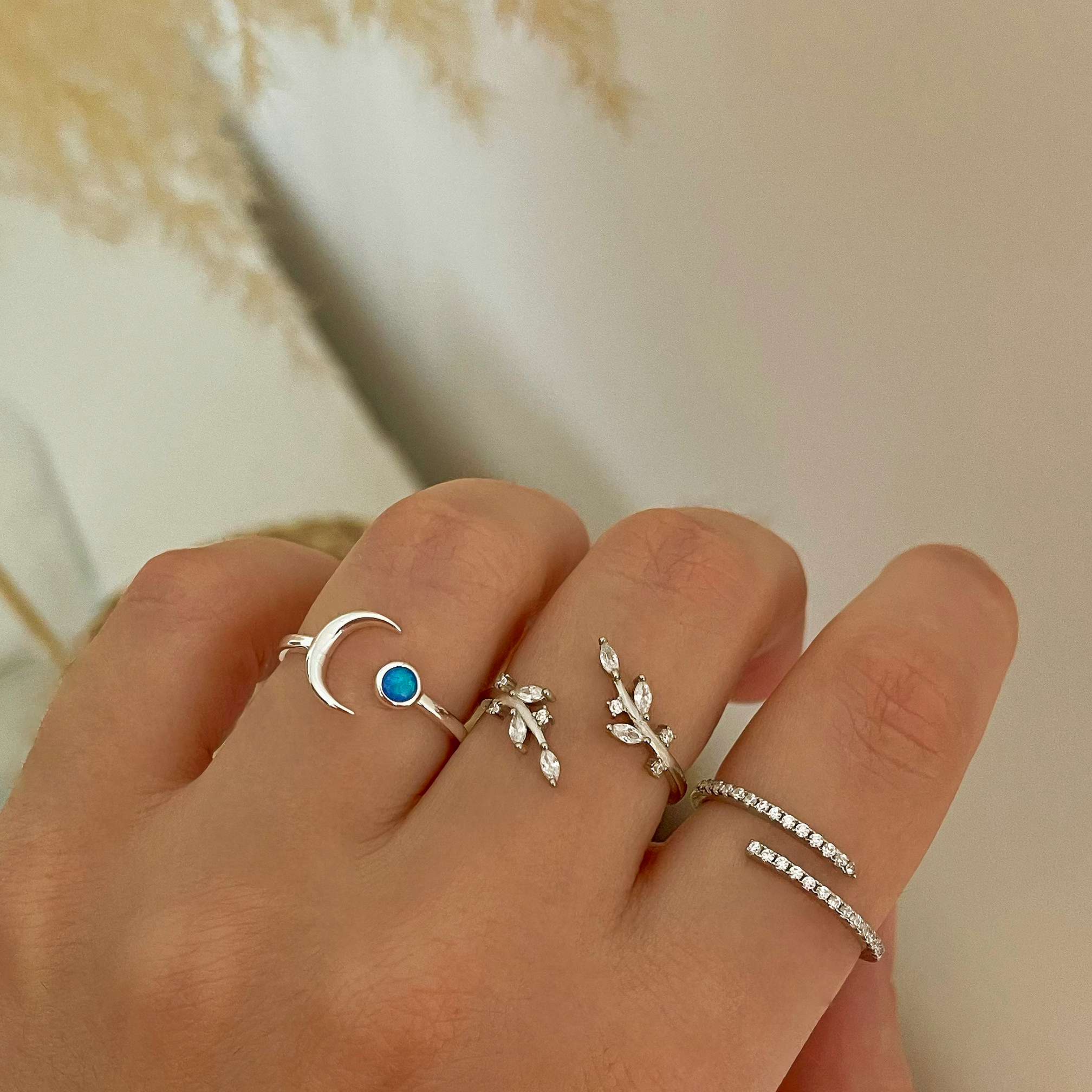 Anillo Leaves Plata