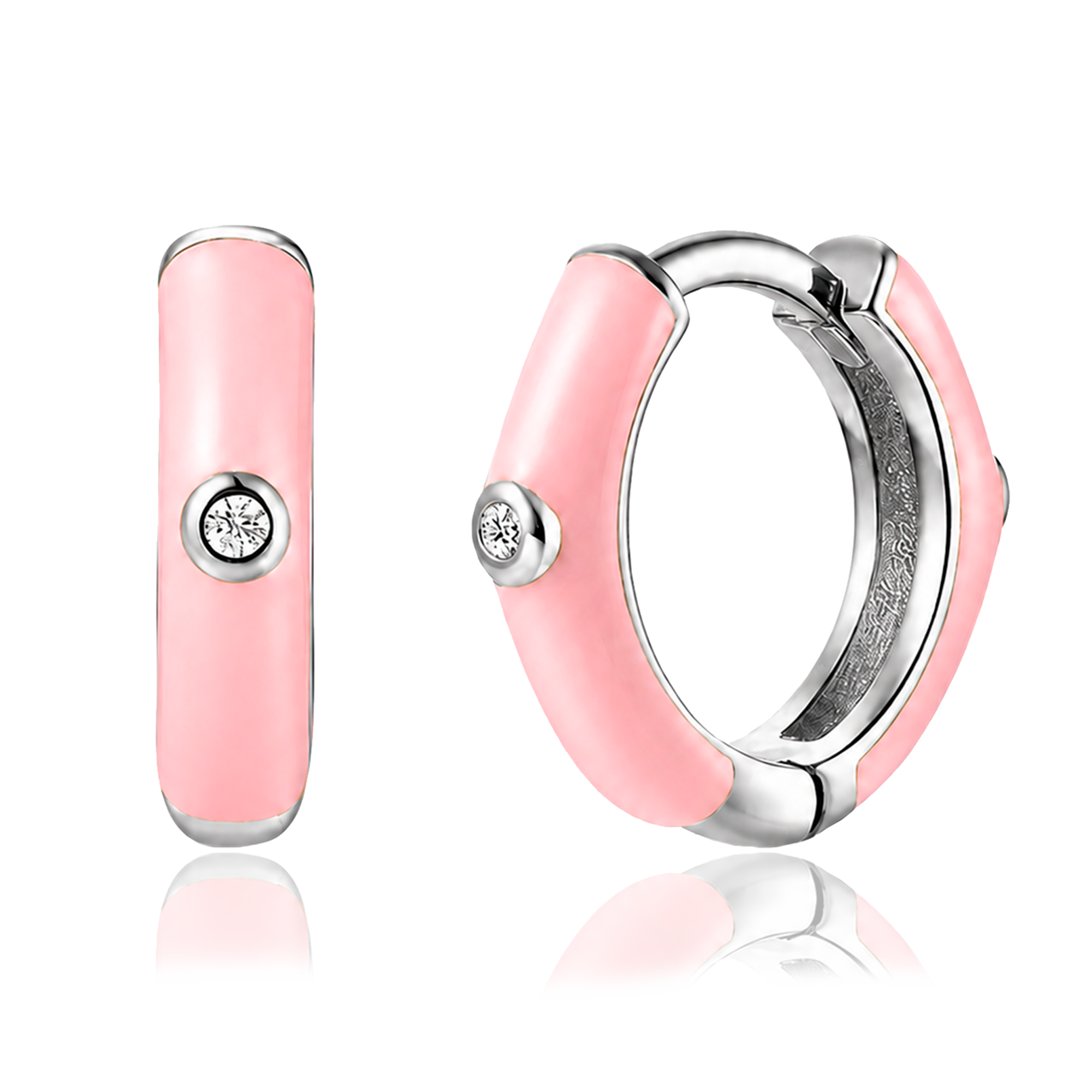Aros Dea Rosa Plata