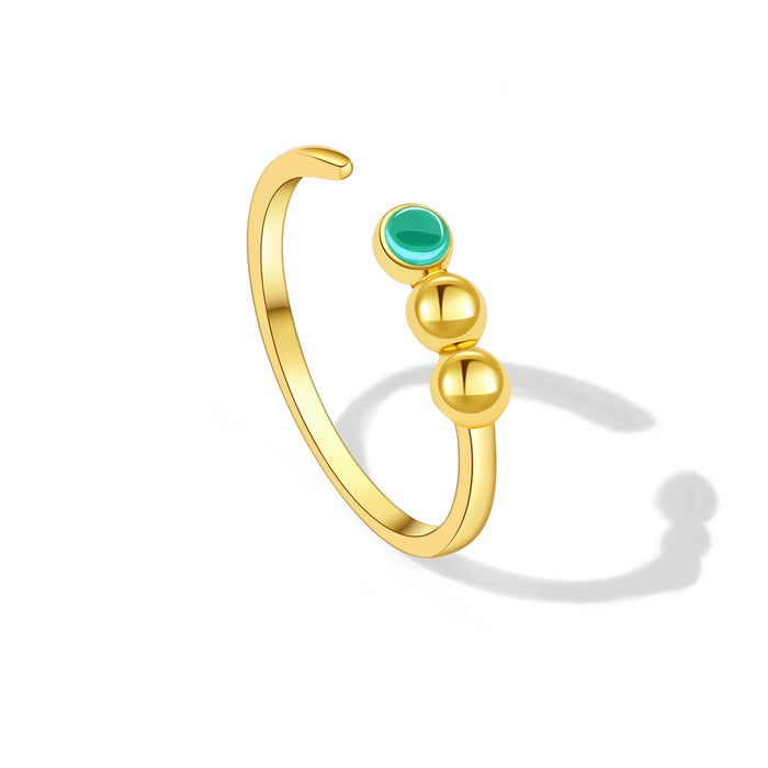 Anello Duora Verde Oro