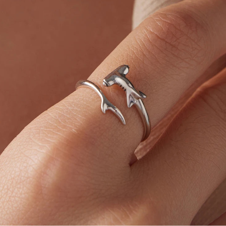 Anillo Tiburón Martillo Plata