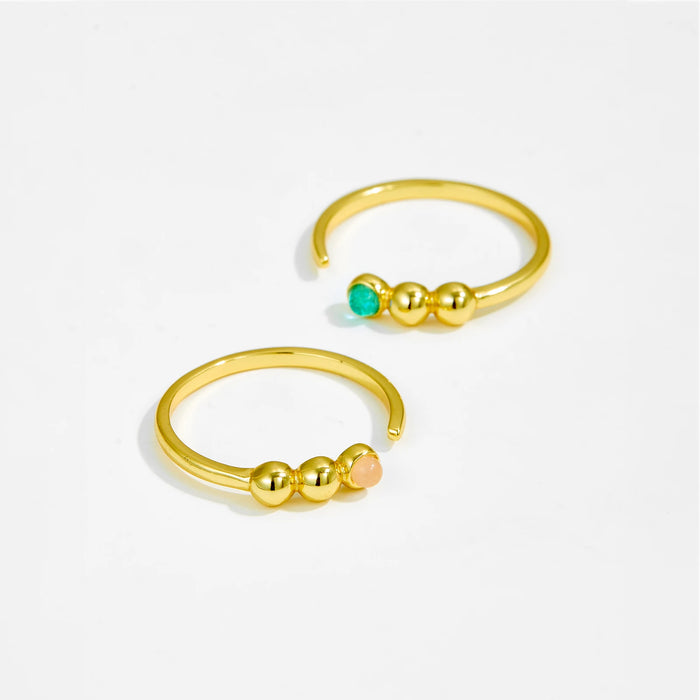Anello Duora Verde Oro