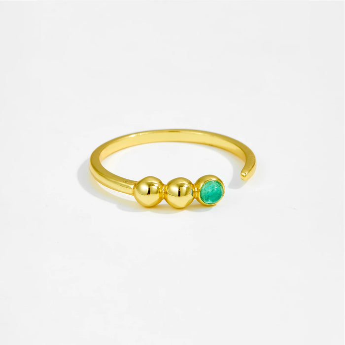 Anello Duora Verde Oro
