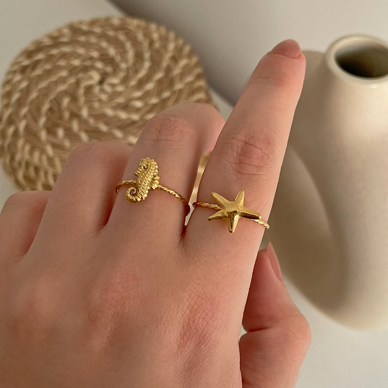 Anello Mini Stella Marina Oro