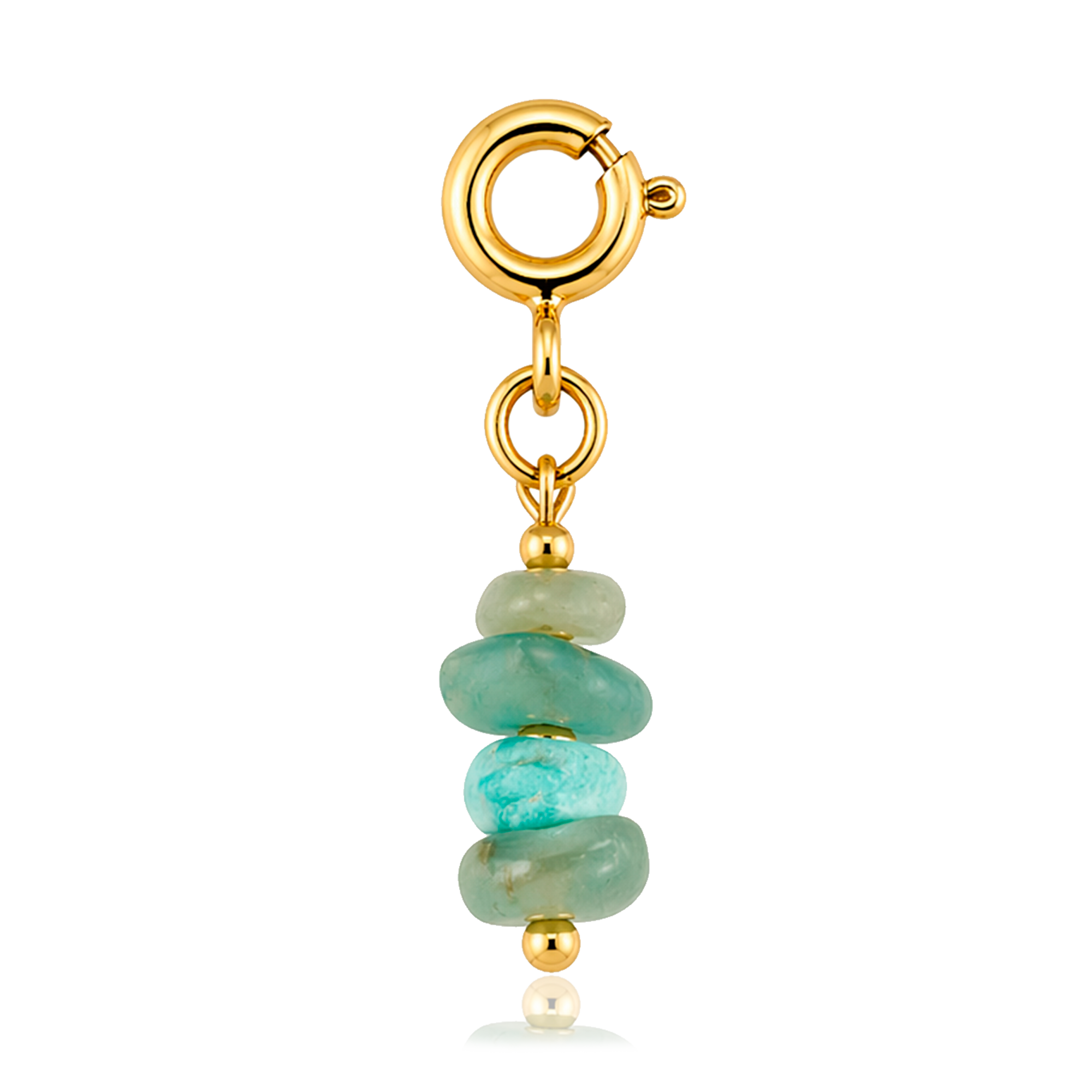 Charm Amazonita Oro