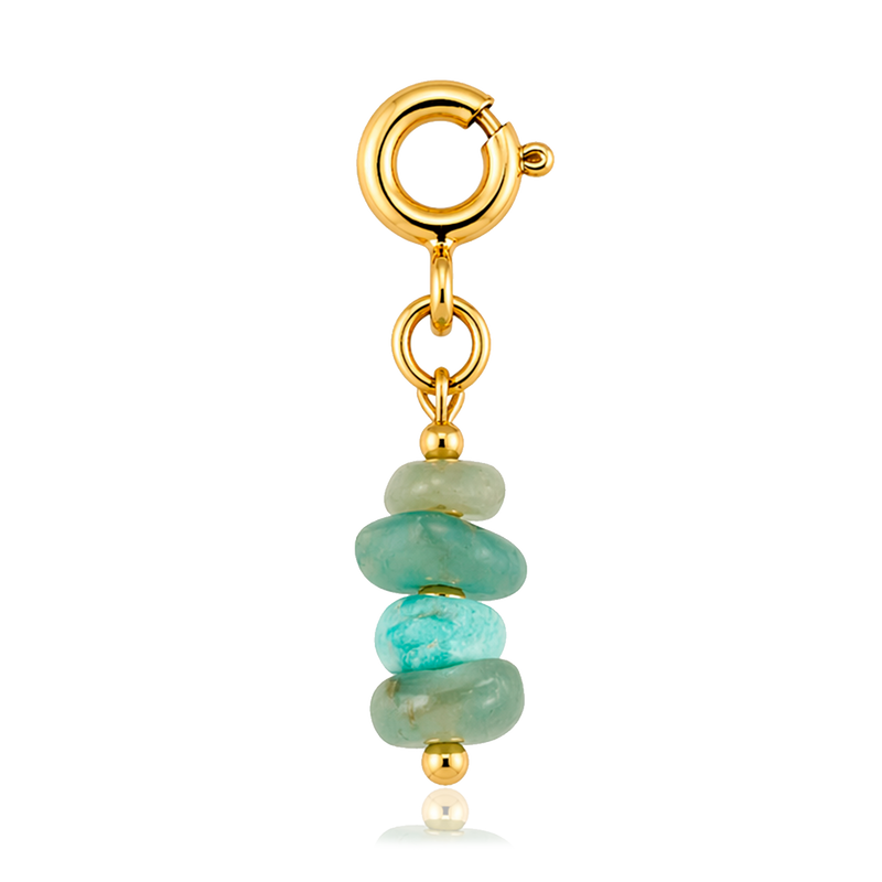 Charm Amazonita Oro
