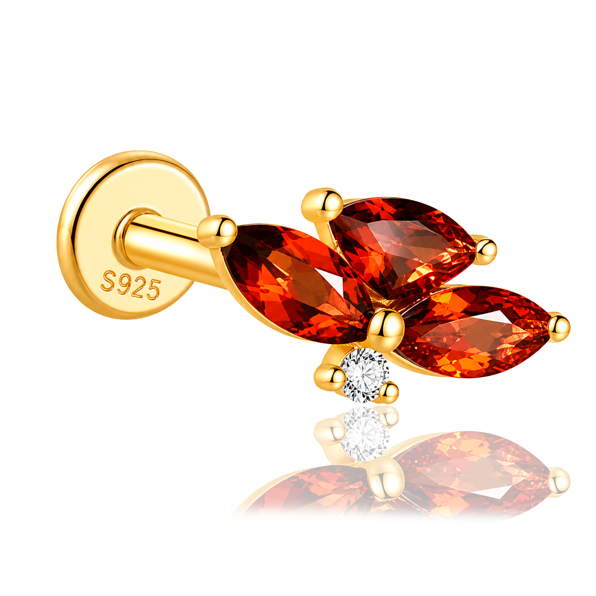 Pendiente Ambar Oro