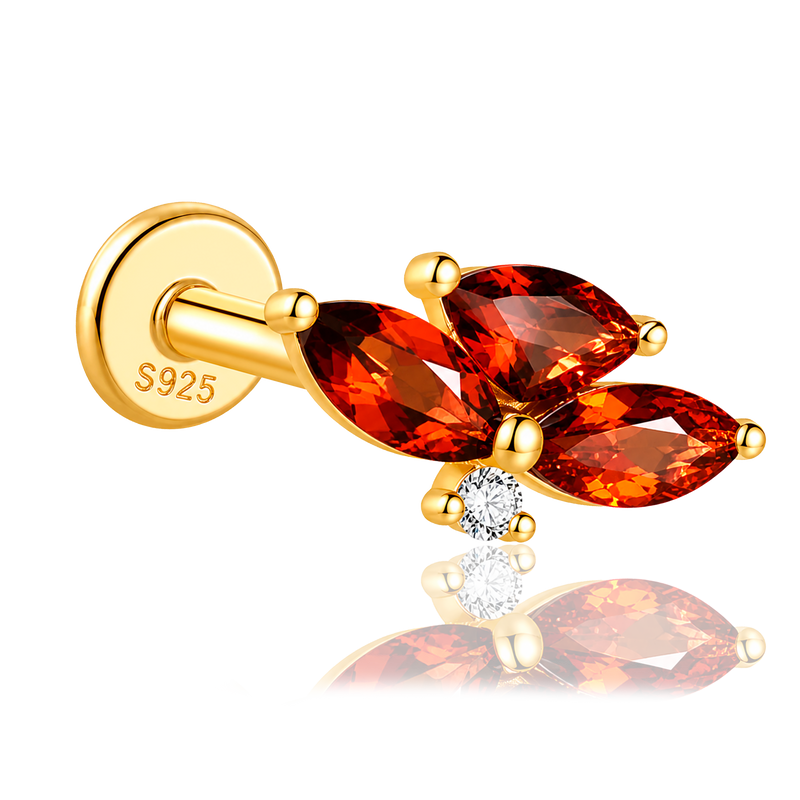 Pendiente Ambar Oro