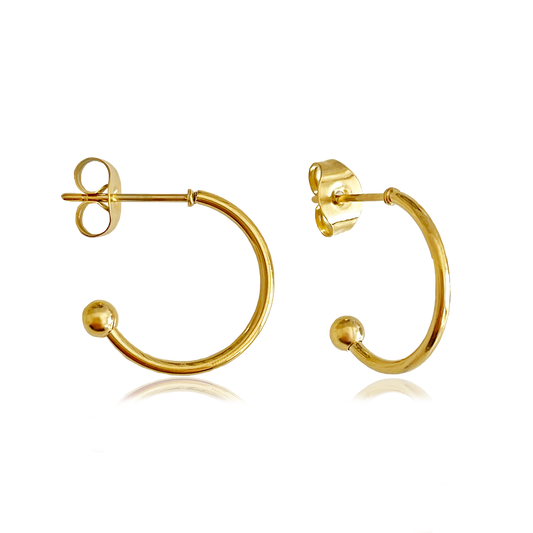 Orecchini a cerchio Basic per Charms Oro