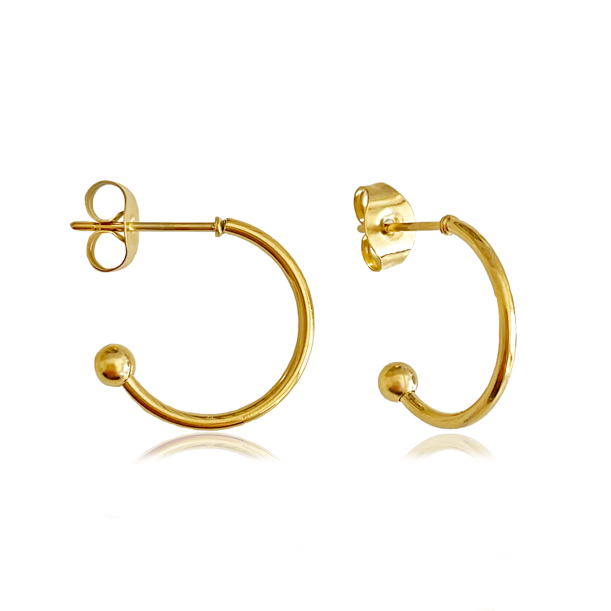 Orecchini a cerchio Basic per Charms Oro