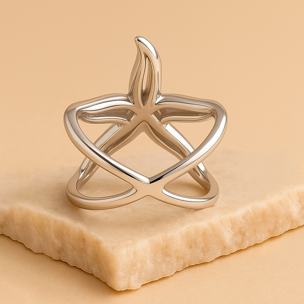 Anillo Big Starfish Plata