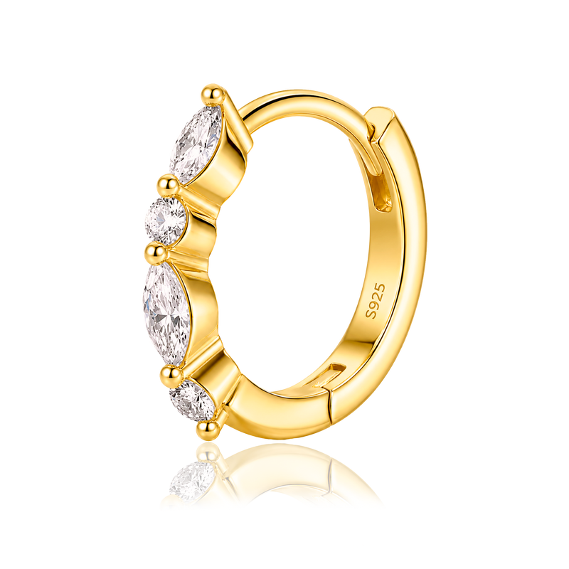 Mini White Gold Hoop - 7mm
