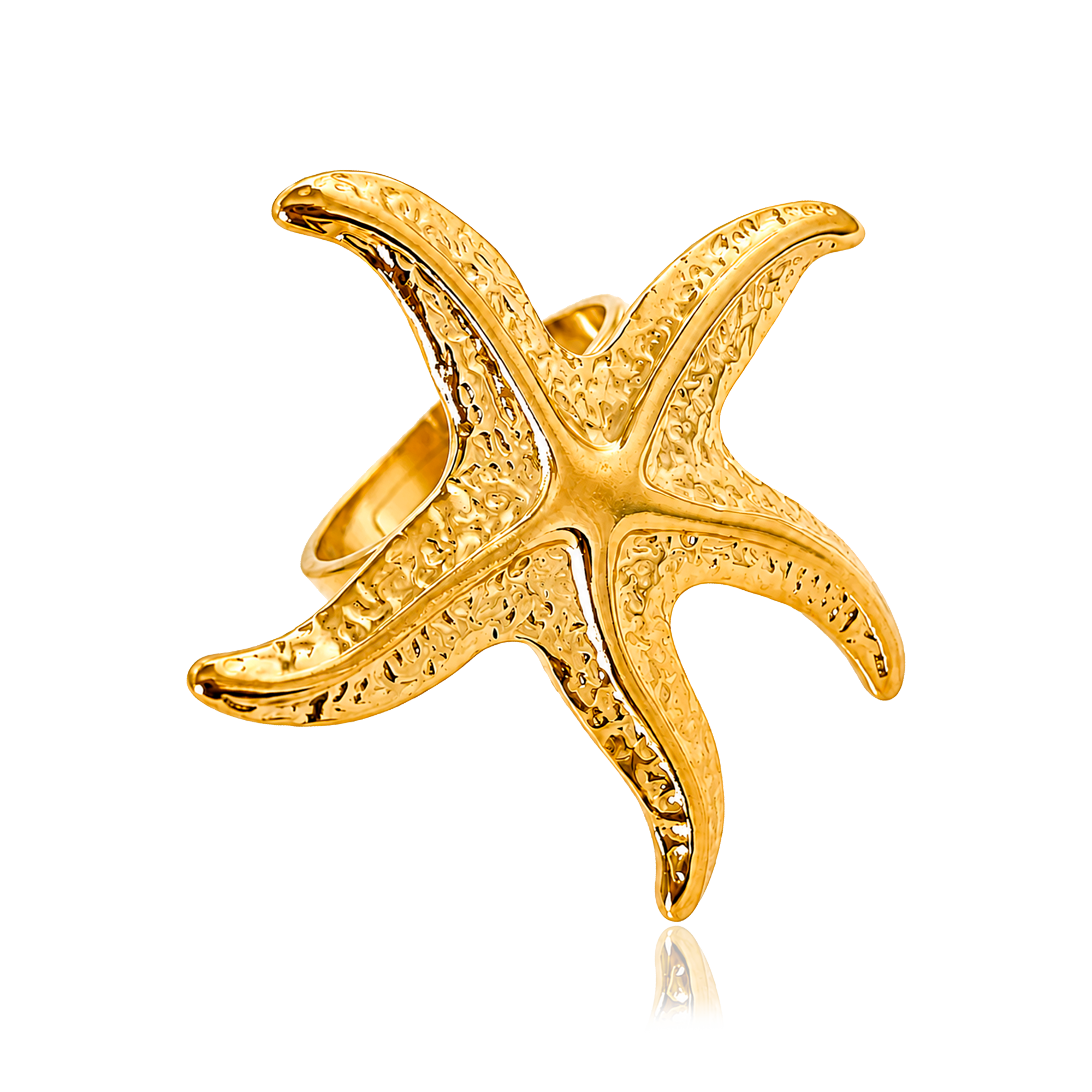 Anillo Big Estrella de Mar Oro