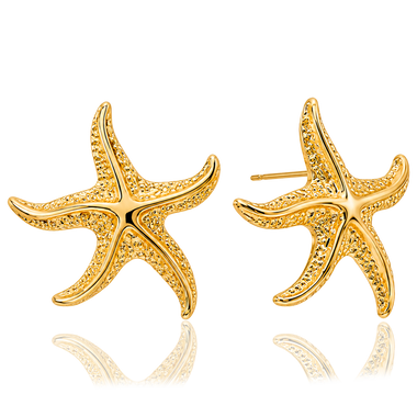 Pendientes Big Estrella de Mar Oro