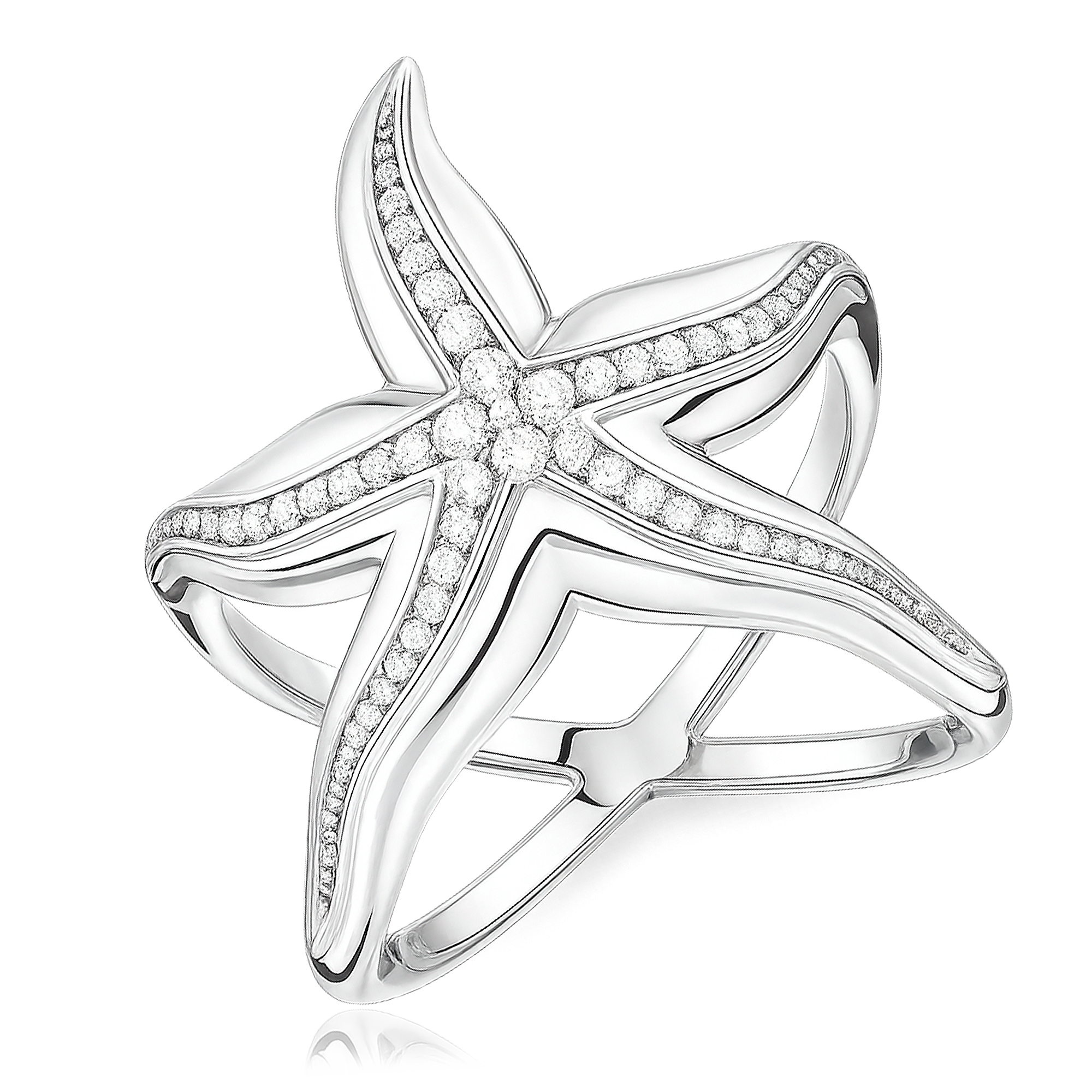 Anillo Big Starfish Plata