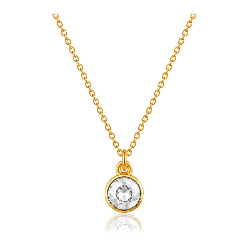 Collar White Dot Oro