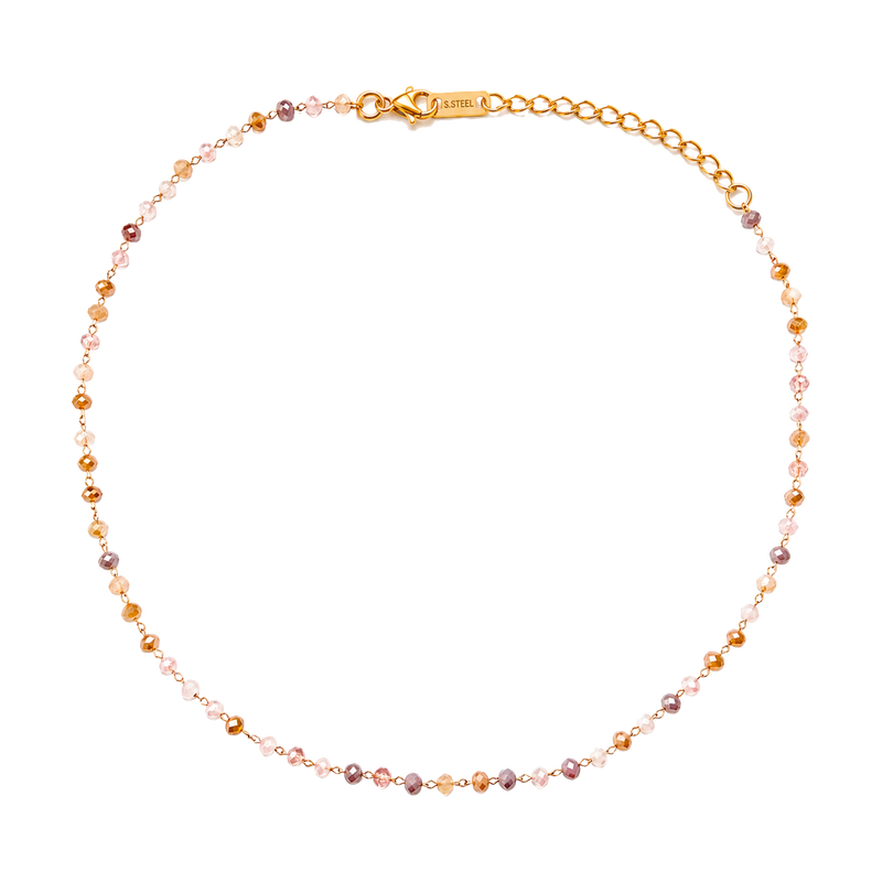 Choker Beads Blush Oro