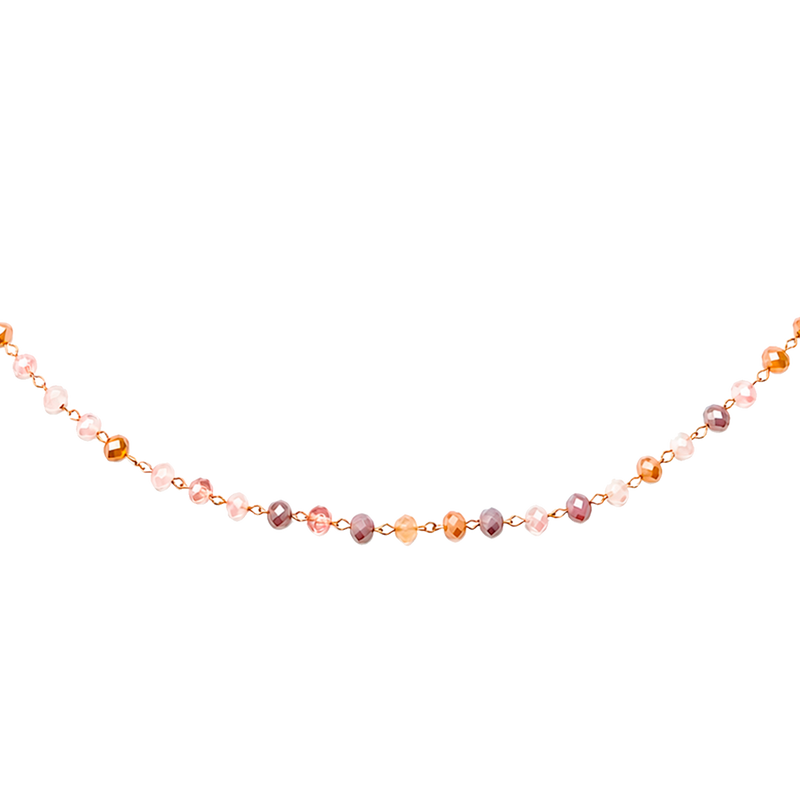Choker Beads Blush Oro