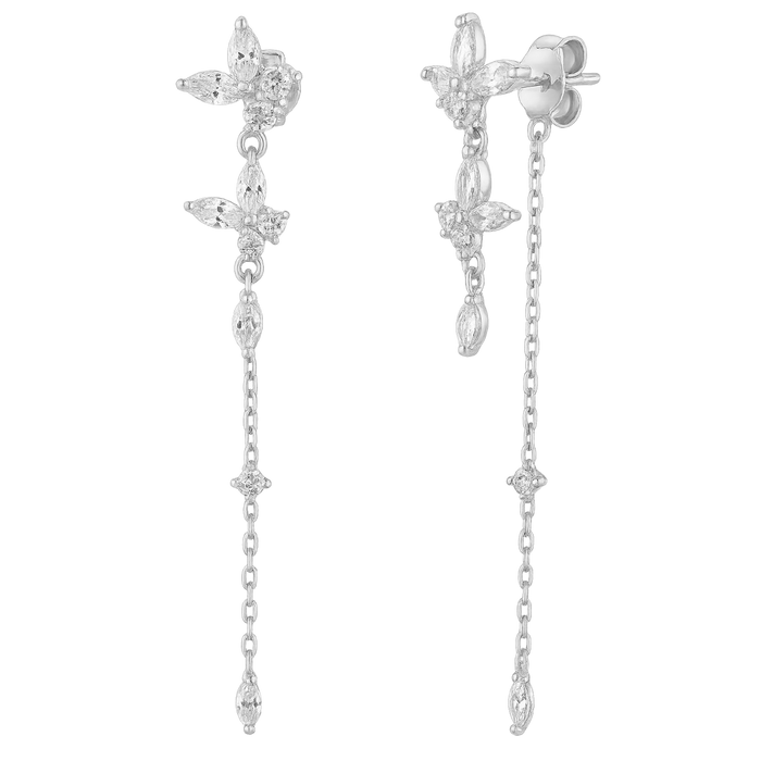 Orecchini Brigitte White Argento