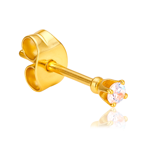 Orecchini iridescente oro - 2mm