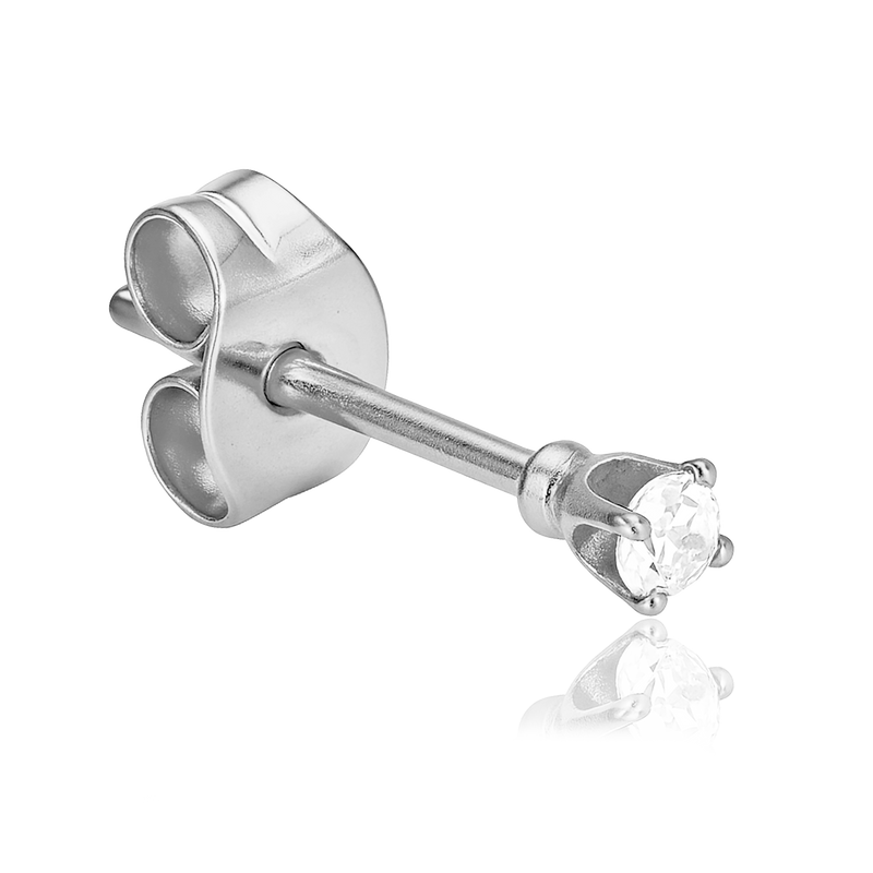 Pendiente Brillo Acero Plata - 2mm