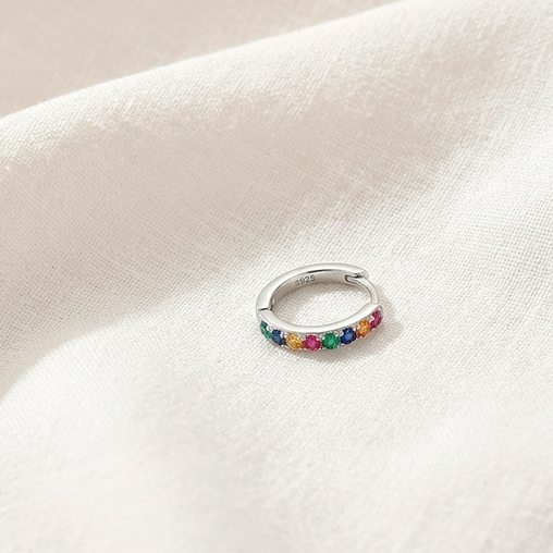 Anello Bianco Argento - 9mm