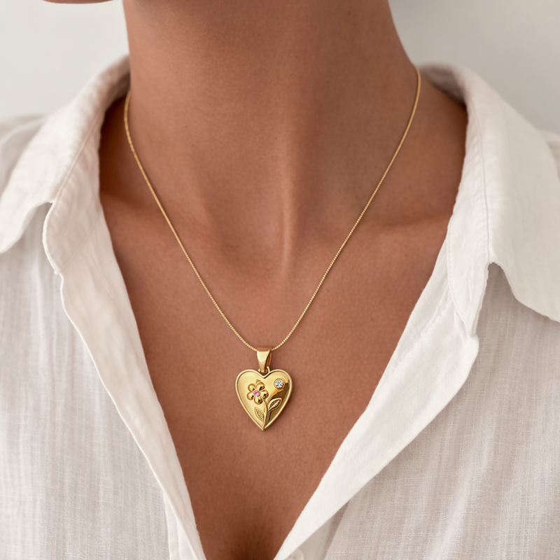 Collana Heart Bloom Oro