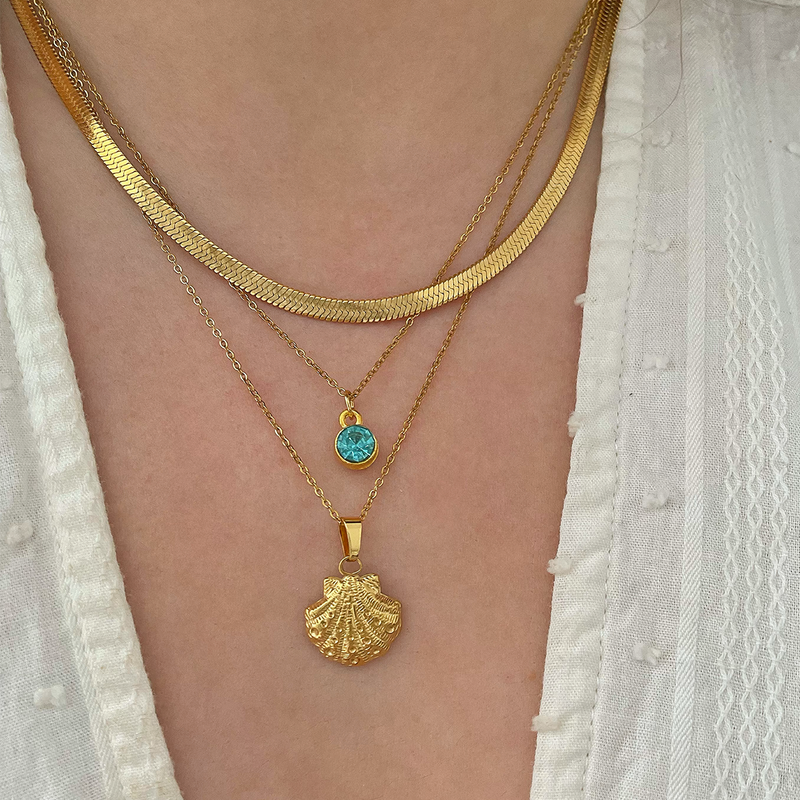 Collar Turquesa Dot Oro