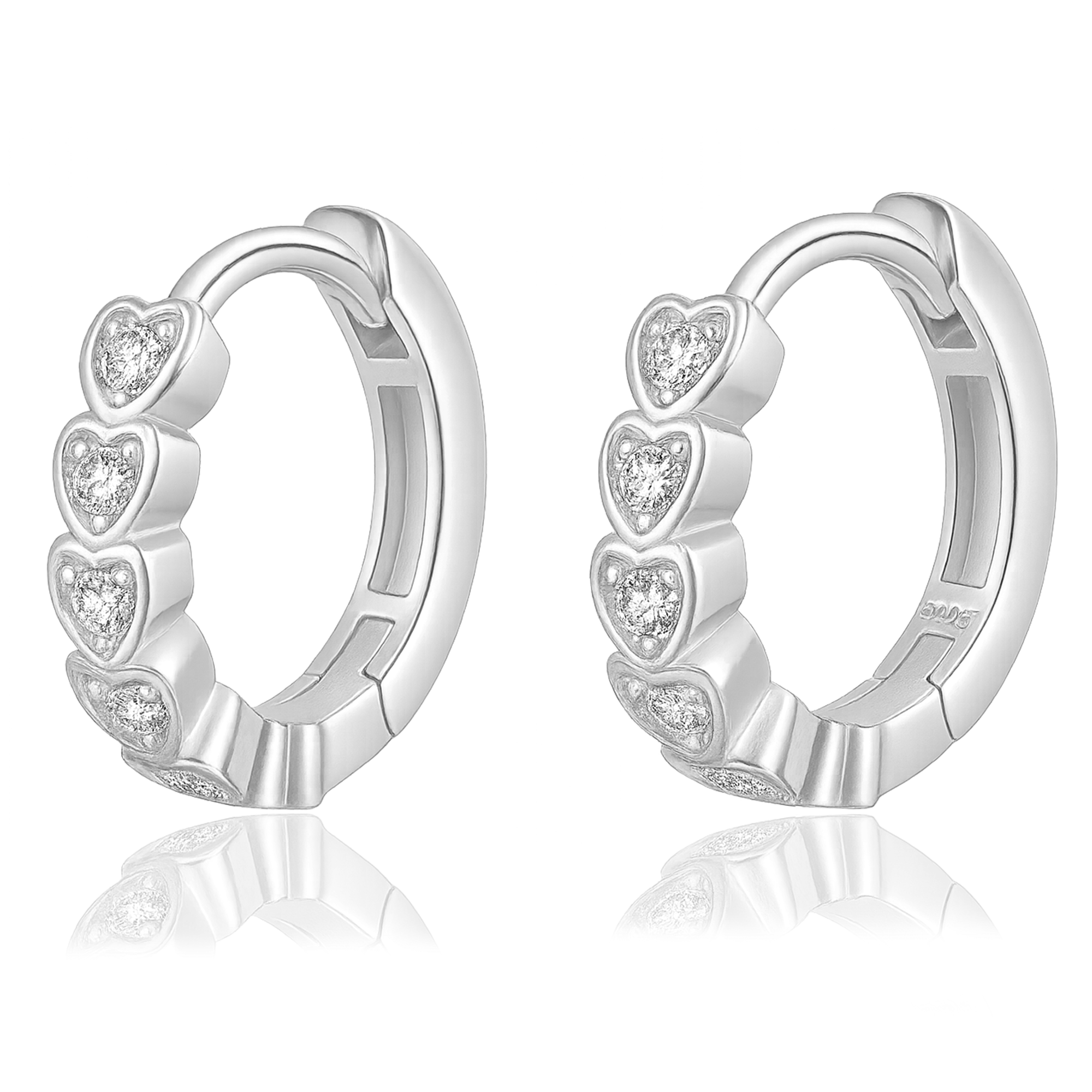 Orecchini Mini Cuori Argento