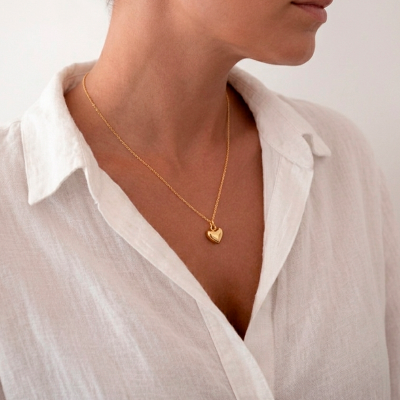 Collana 3D Mini Cuore Oro
