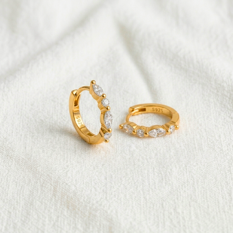 Mini White Gold Hoop - 7mm