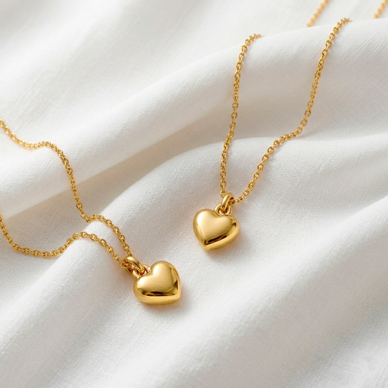 Collana 3D Mini Cuore Oro