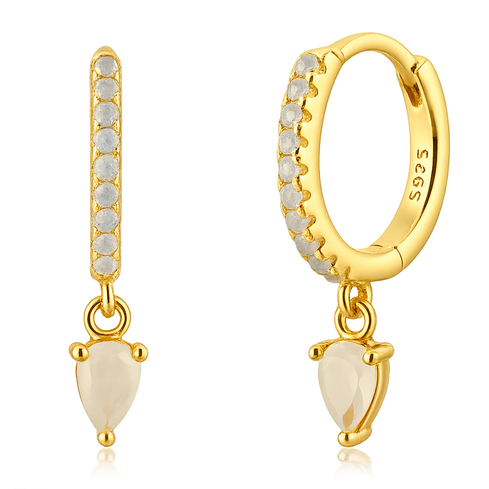 Orecchini White Drop Oro