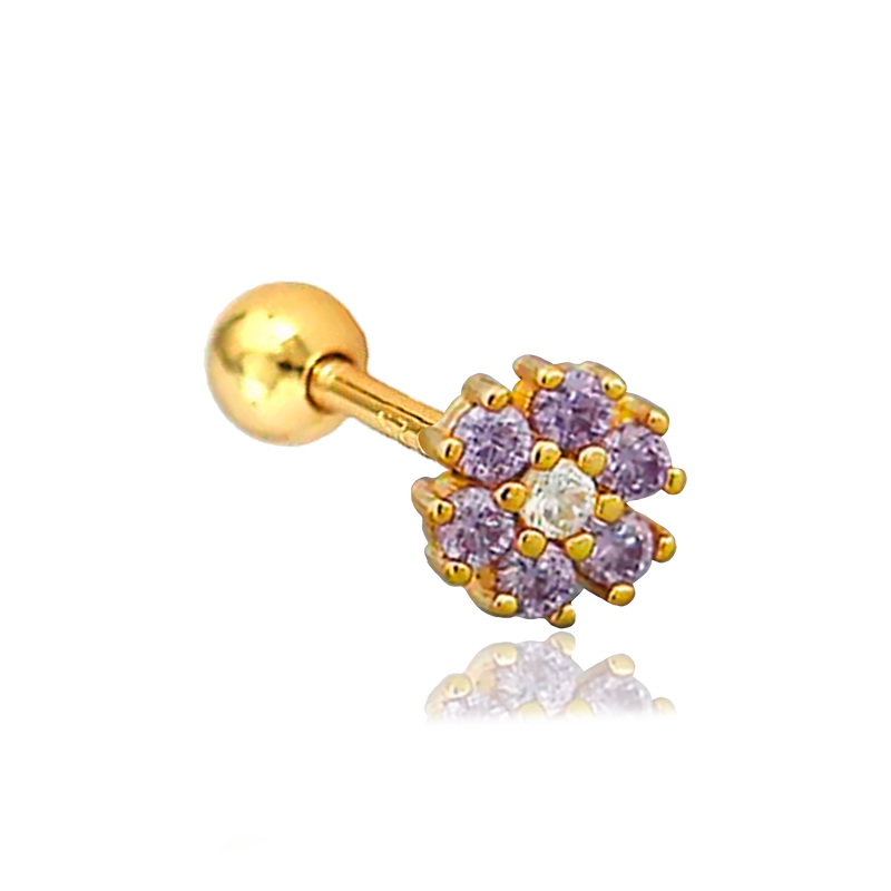 Pink Clover Earring