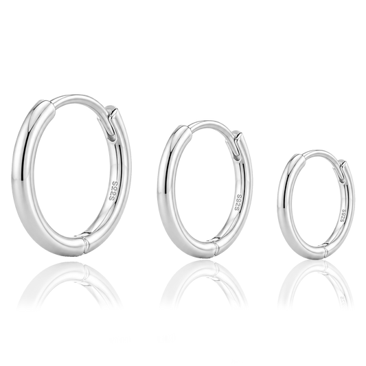 Aro Mini Liso Finito Plata - 10mm, 8mm o 6mm