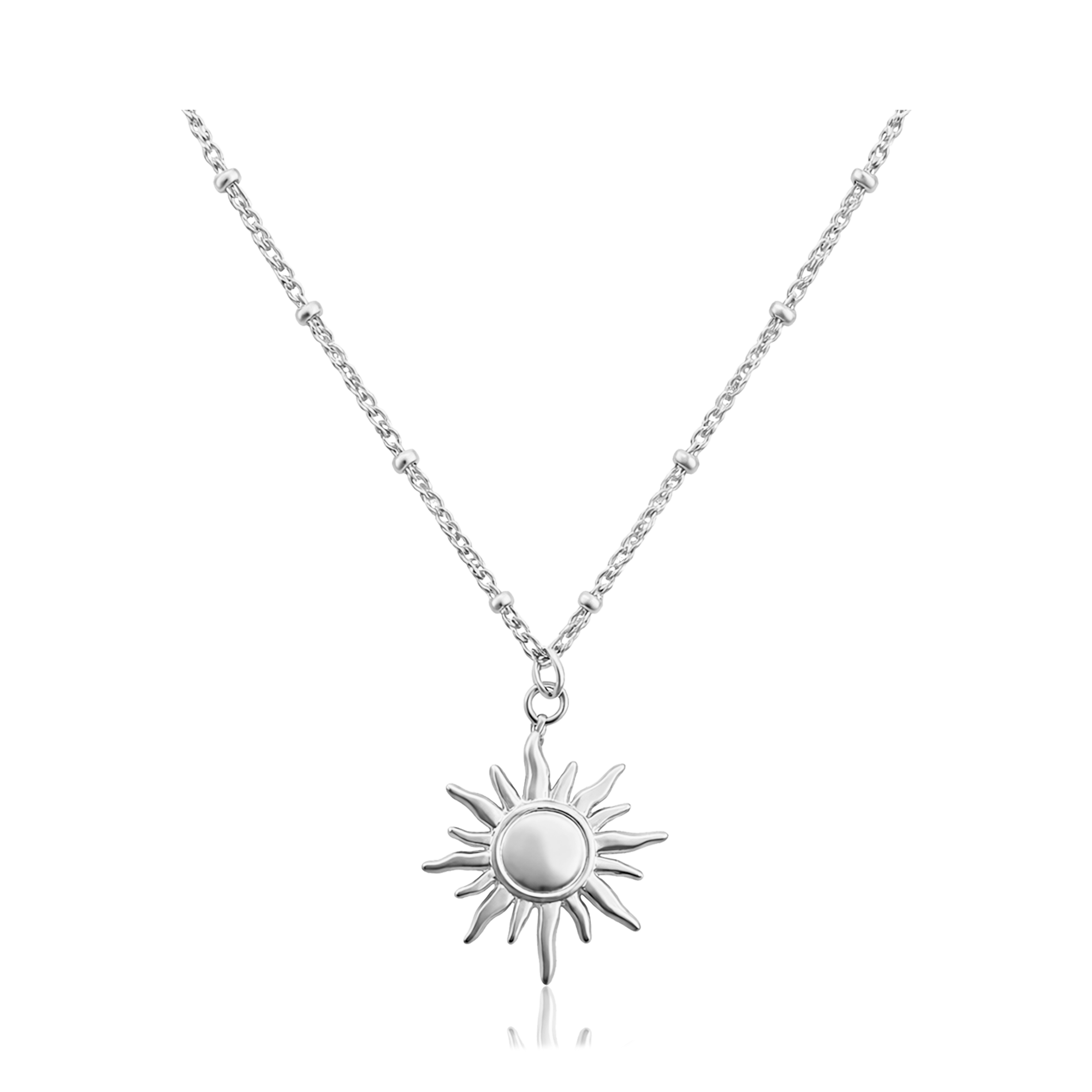 Collar Mini Sun Bolitas Plata