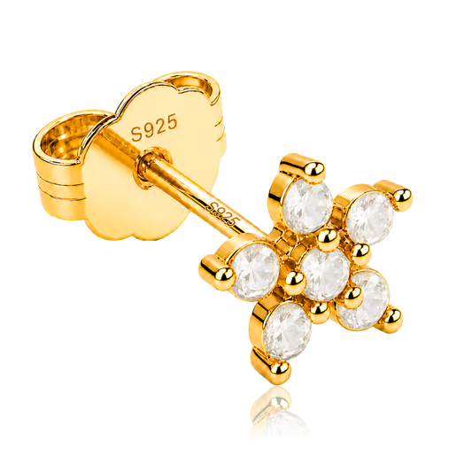 Orecchino Margherita Bianca Oro