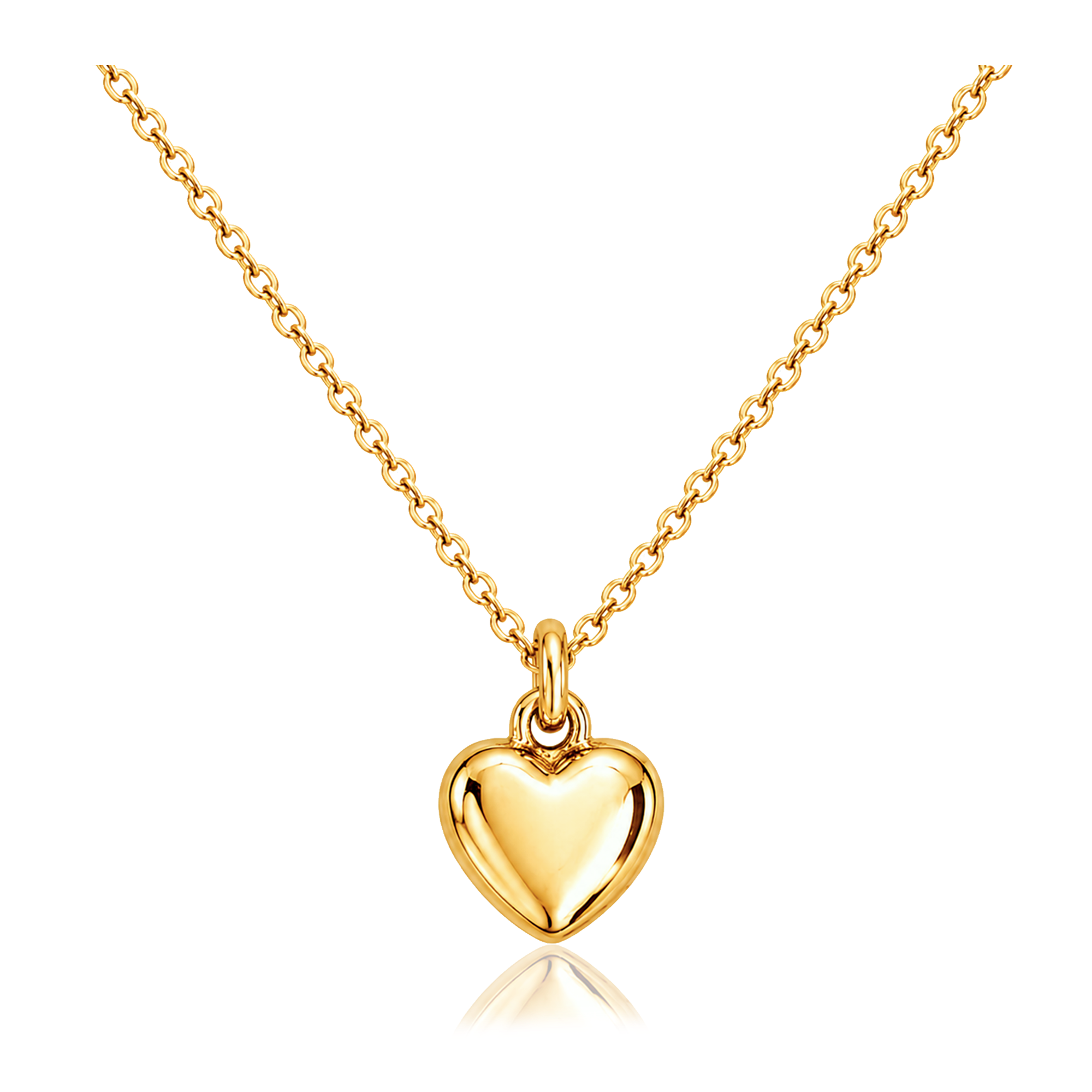 Collar 3D Mini Heart Oro