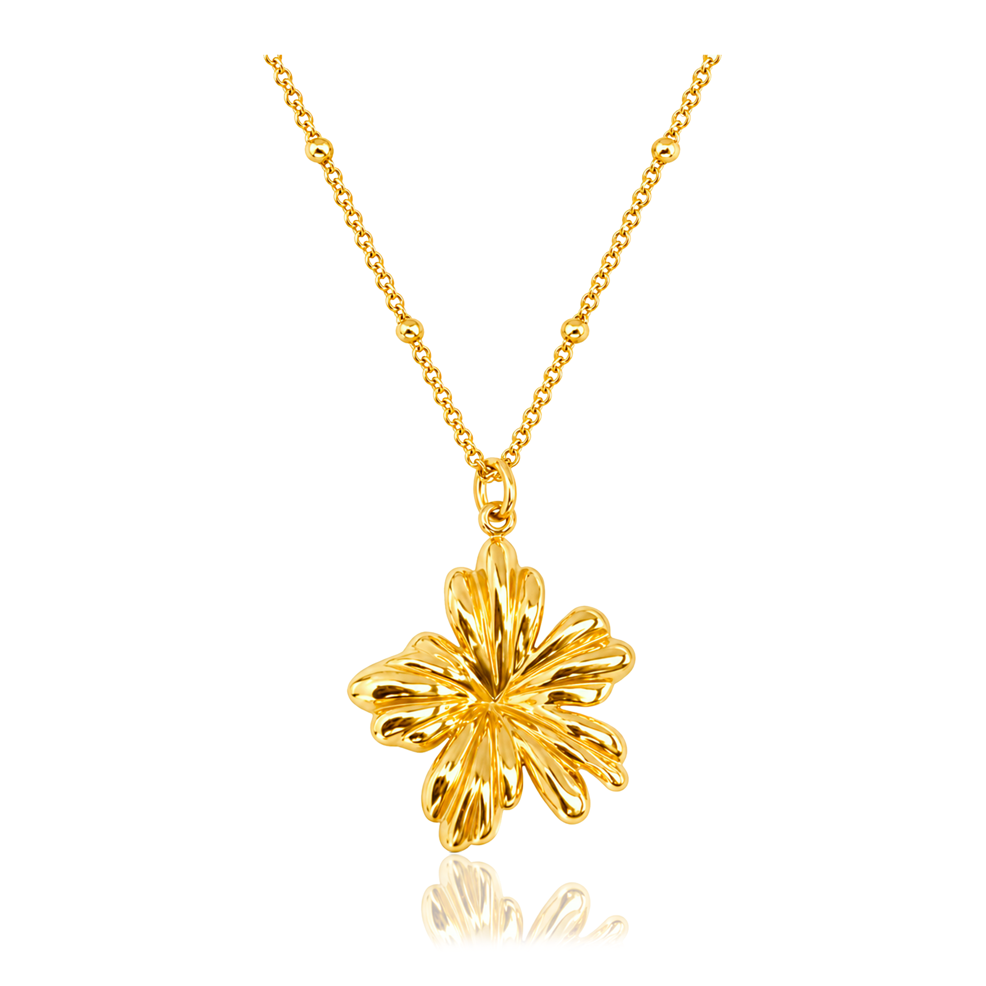 Collar Flor de Hibisco Oro
