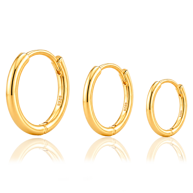 Cerchio Mini Liscio Sottile Oro - 10mm, 8mm o 6mm