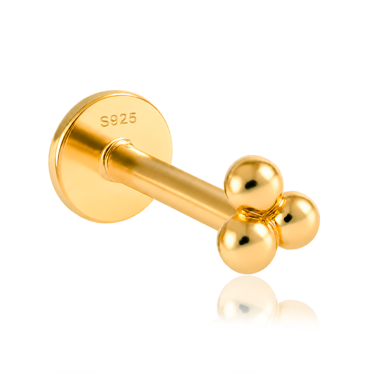 Orecchino Tre Palline Oro