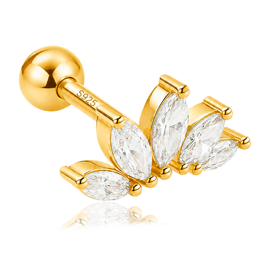 White Gold Tabi Earring