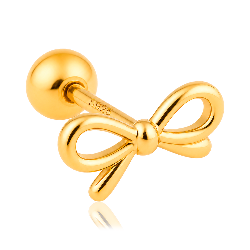 Gold Mini Moon Earring