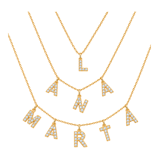 Collana con Iniziali Personalizzate Oro