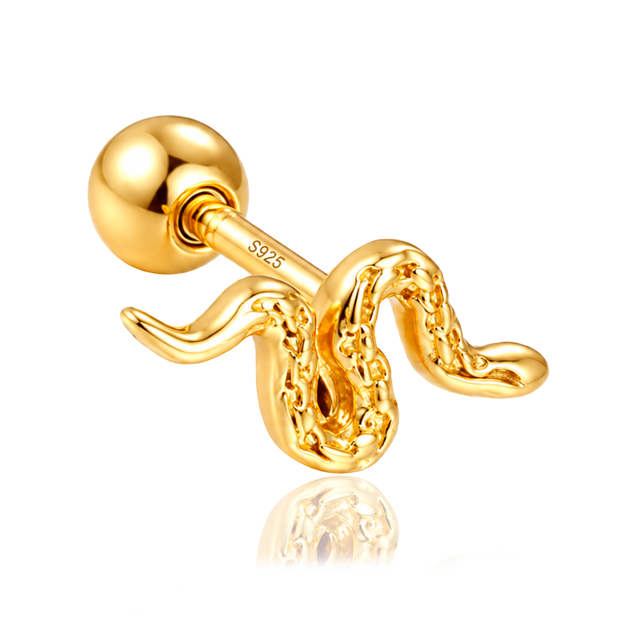 Pendiente Mini Snaky Oro