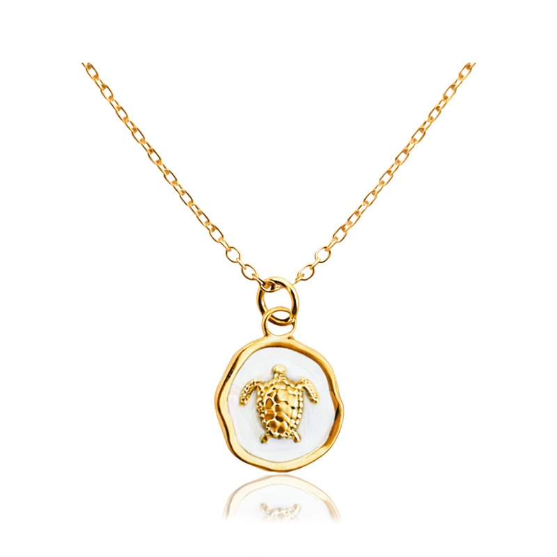Collana tartaruga marina bianca Oro