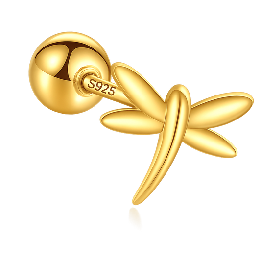 Pendiente Mini Libélula Oro