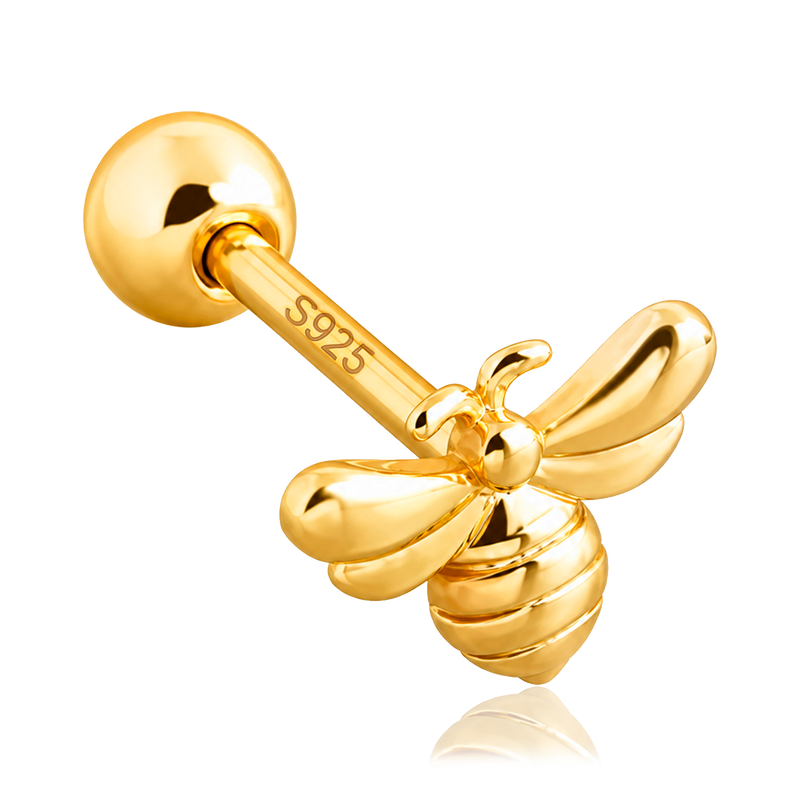 Pendiente Mini Abeja Oro